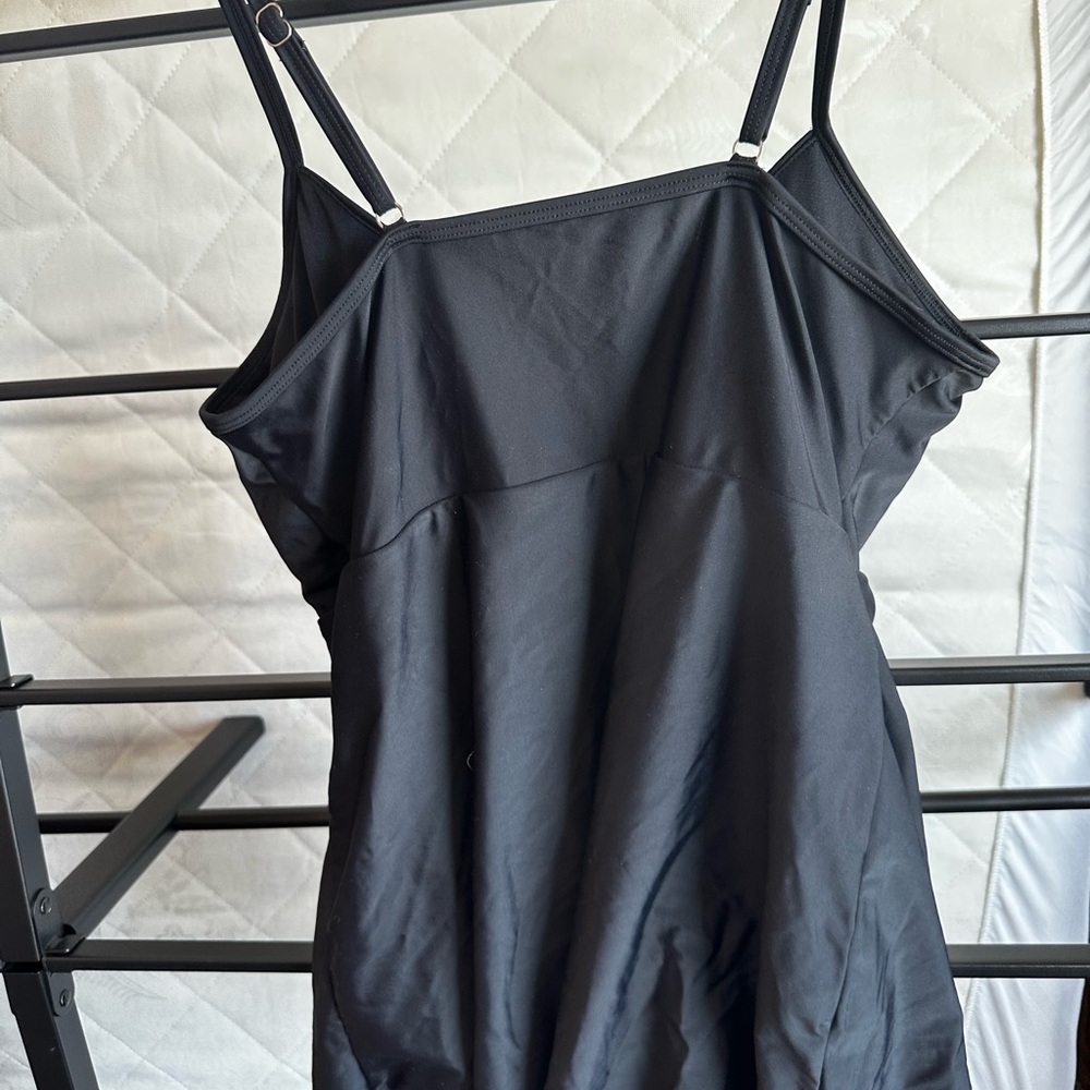 Grace Karin Black Twist Front One-Piece Swimdress - Picture 4 of 4